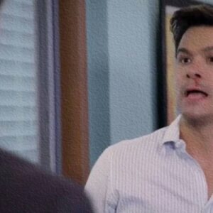 Confronto tenso entre Leonardo e a amante de Salma, Isaque.