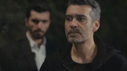 Sarp cercado por seguranças interrompe a fuga de Bahar.