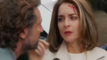 Cena de Memo resgatando Daniela após acidente em Meu Caminho É Te Amar