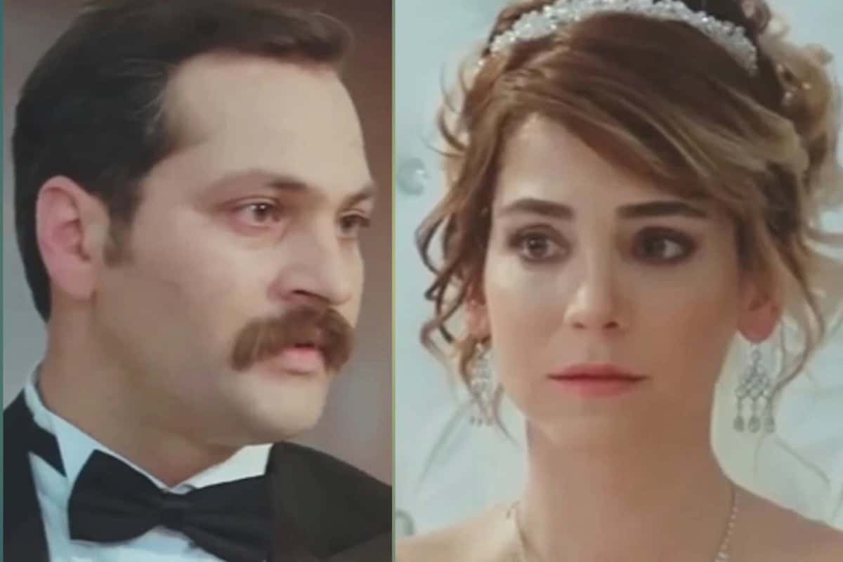 Ceyda vestida de noiva para seu casamento convidado com Peyami em Força de Mulher