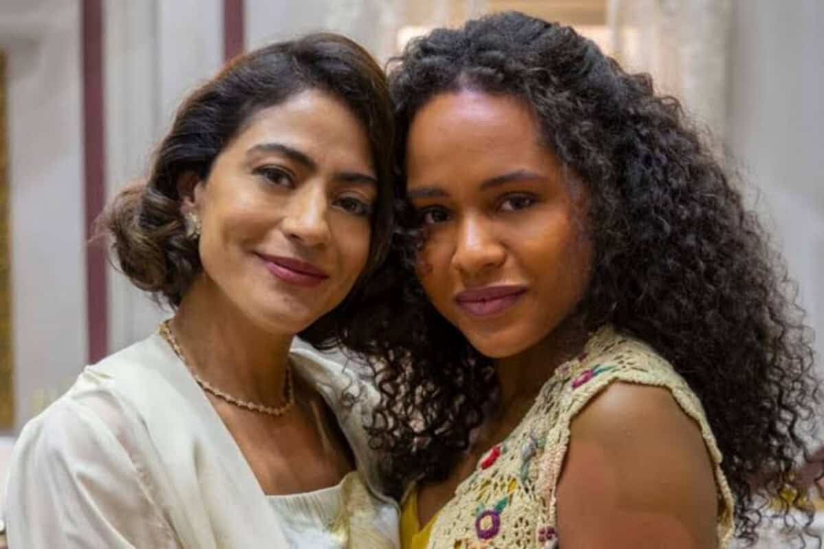 Clarice ensina etiqueta para Beatriz em uma cena emocionante da novela Garota do Momento