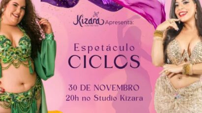 Pôster oficial do espetáculo Ciclos, com as informações do evento.