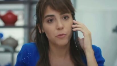 "Ceyda com expressão de choque ao receber a notícia sobre Arda."