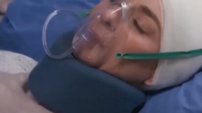 "Fausto em cena tensa ao tentar sufocar Daniela no hospital em Meu Caminho é Te Amar."