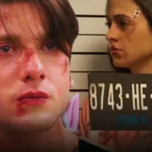 Gabi sendo levada para a prisão.