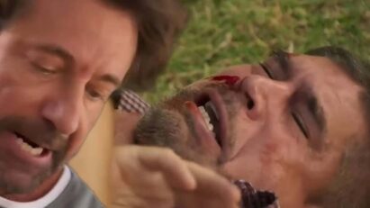 "Cena final de Macário nas linhas do trem".