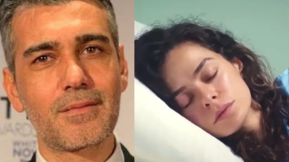 Sarp observa Bahar dormindo no hospital, cheio de emoção."
