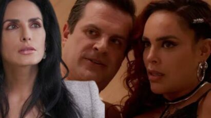 Karen flagra Fausto com Úrsula em momento de traição