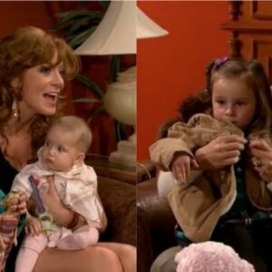 Renata com as gêmeas em seus braços, cumprindo sua promessa