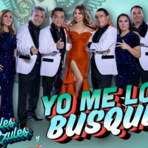 Los Ángeles Azules e Thalía gravando o videoclipe em Nova York.