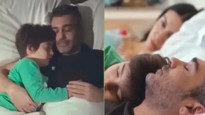 Um momento de puro amor entre pai e filho