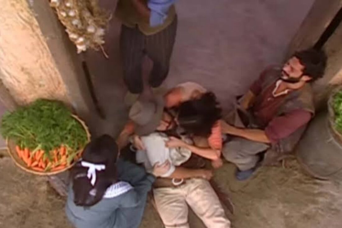 Uma cena da novela "Cabocla"