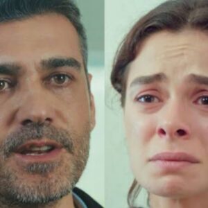 Cena da novela Força de Mulher mostrando Sarp impactado com a notícia do casamento de Bahar.