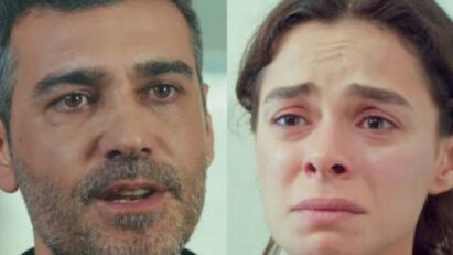 Cena da novela Força de Mulher mostrando Sarp impactado com a notícia do casamento de Bahar.