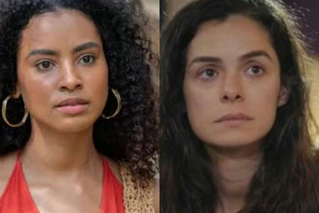 "Bahar em cena dramática de Força de Mulher" | "Viola enfrentando desafios em Mania de Você".
