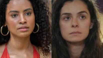 "Bahar em cena dramática de Força de Mulher" | "Viola enfrentando desafios em Mania de Você".