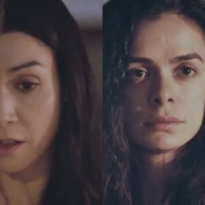 Bahar e Piril em um momento de tensão na novela turca.