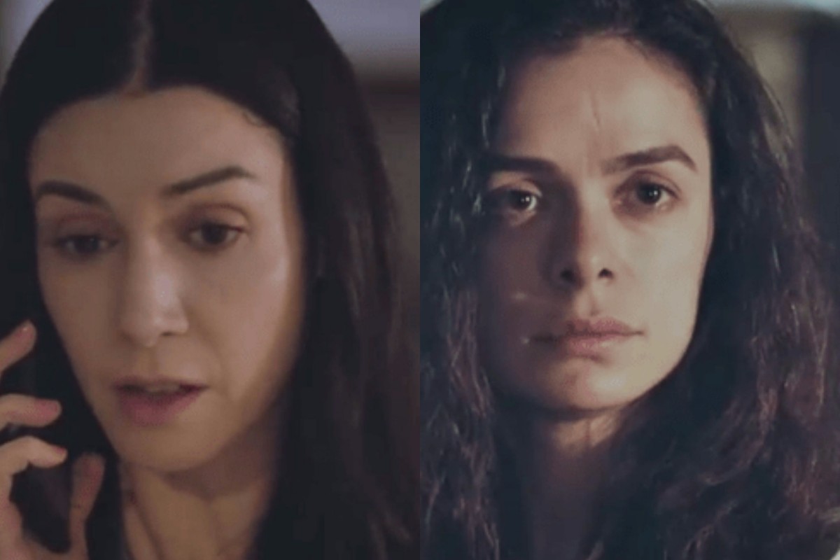 Bahar e Piril em um momento de tensão na novela turca.