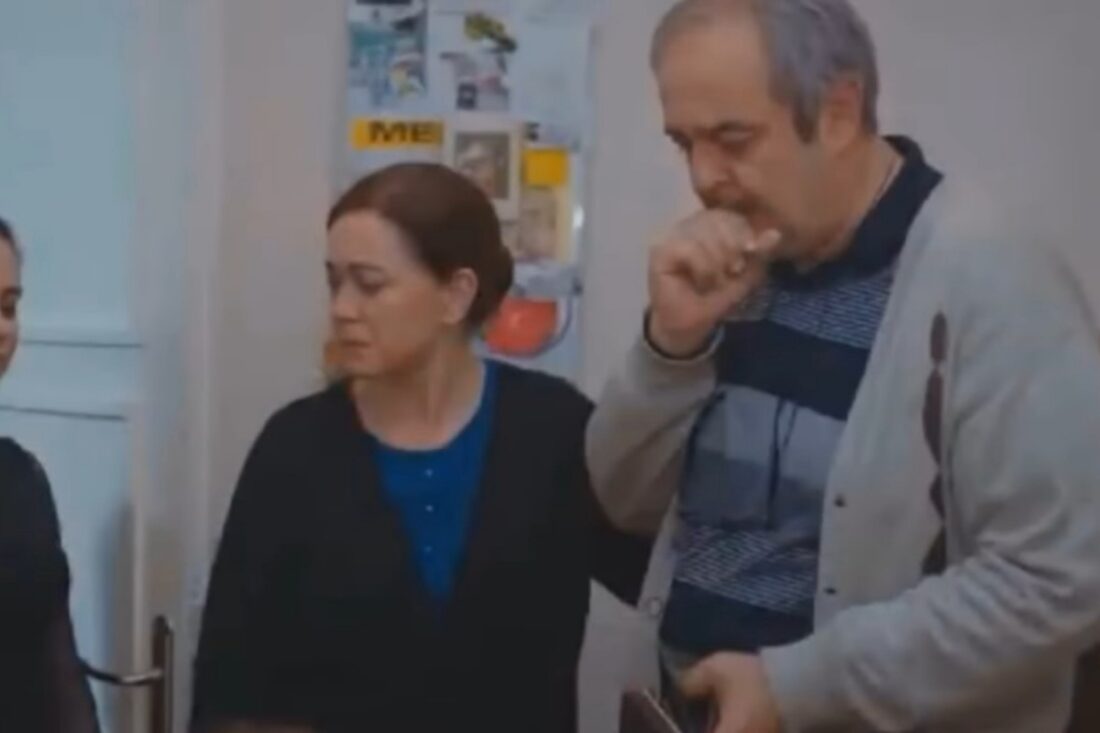 Cena do próximo episódio de Força de Mulher com Sirin e Enver em um momento de tensão.