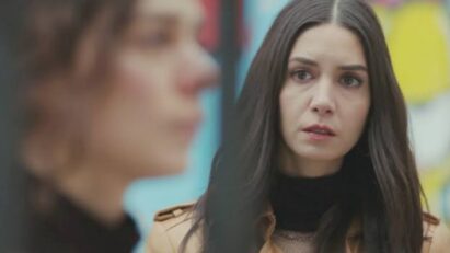 Cenas do capítulo de Força de Mulher com Bahar e Piril em momentos de tensão e emoção