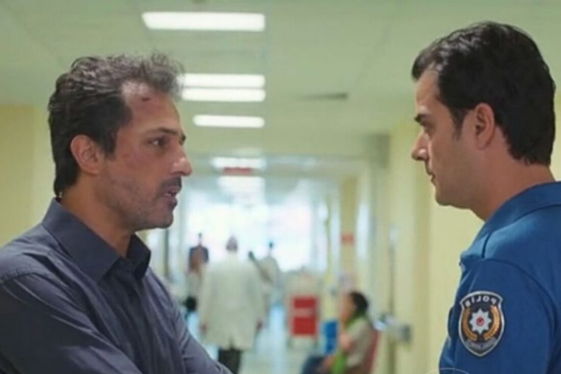 Arif chorando no hospital após morte de Hatice