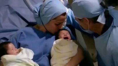 Marina no hospital emocionada