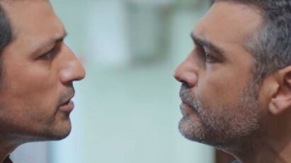 Sarp (Caner Cindoruk) e Arif (Feyyaz Duman) após a briga em "Força de Mulher".