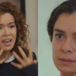 Sirin fazendo escândalo após ouvir conversa dos pais em Força de Mulher