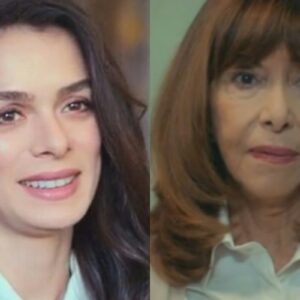 alt="Cena da reunião de Bahar e Fazilet com os executivos de TV."