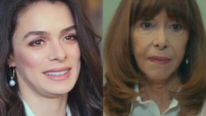 alt="Cena da reunião de Bahar e Fazilet com os executivos de TV."