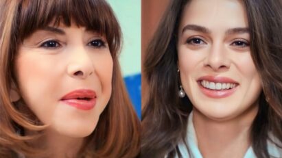 Imagem de Bahar segurando o livro com seu nome na capa, emocionada após a surpresa de Fazilet.