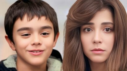 alt="Ceyda (Gökçe Eyüboğlu) emocionada ao encontrar seu filho biológico em Força de Mulher."