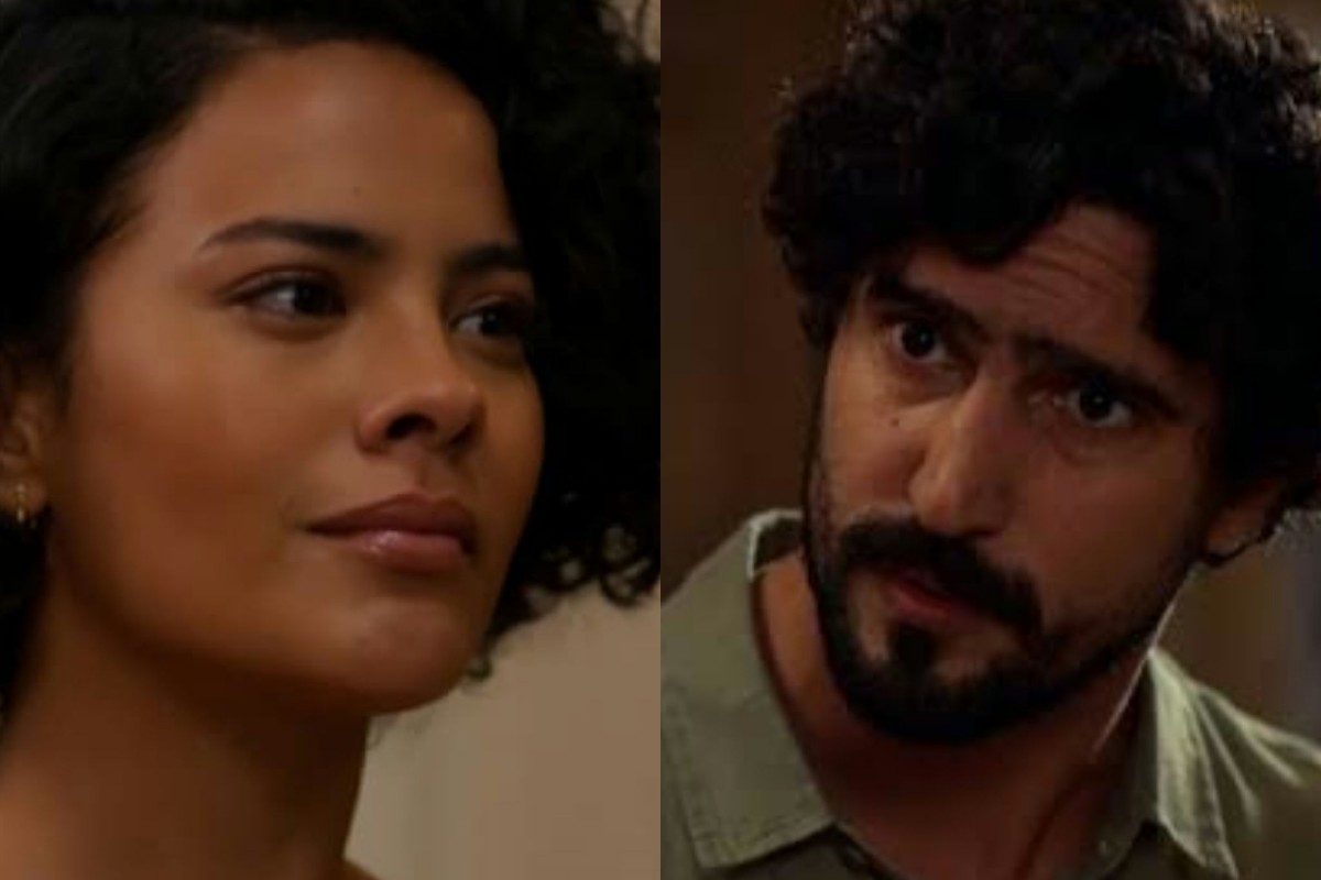 Maria de Fátima segura mala de dinheiro ao lado de César em cena de Vale Tudo