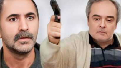 Enver segura arma em cena tensa de Força de Mulher, confrontando Dursun para proteger Arda.