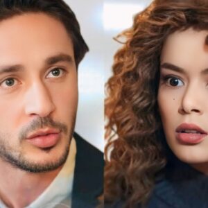 Cena de Força de Mulher com Sirin sendo confrontada por Emre e as crianças após revelações chocantes.