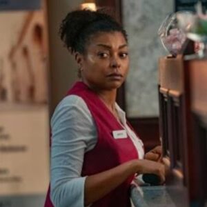 Cena intensa do filme “Até a Última Gota”, com Taraji P. Henson interpretando Janiyah em momento de desespero.