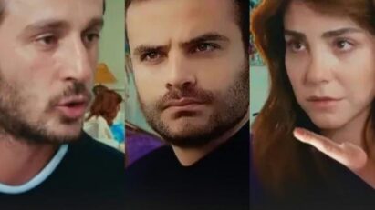 Raif encara Emre com expressão firme em cena de confronto na novela Força de Mulher.