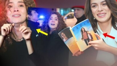 Imagem de Bahar no palco: Bahar dá palestra emocionada diante de multidão.