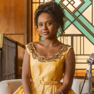 Momento em que Beatriz entra em trabalho de parto no palco de Alfredo