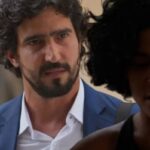 Ivan em cena tensa encarando Maria de Fátima após descobrir golpe com a mala de dólares em Vale Tudo.