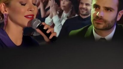 Ceyda elegante, pronta para cantar em um palco luxuoso — a nova estrela da música turca