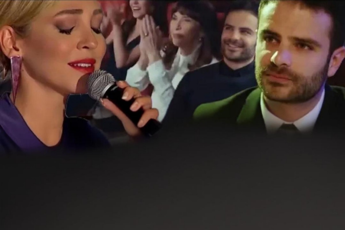 Ceyda elegante, pronta para cantar em um palco luxuoso — a nova estrela da música turca