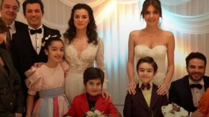 Bahar vestida de noiva em sua cerimônia com Arif no último capítulo de Força de Mulher”