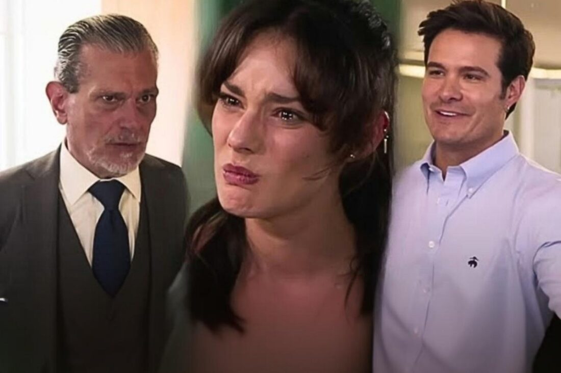 Valéria rasga cheque milionário enquanto confronta a mãe, em cena do episódio 21 de As Filhas da Senhora Garcia.