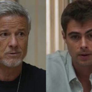 Jaques e Davi se encaram emocionados após revelação de paternidade em Dona de Mim