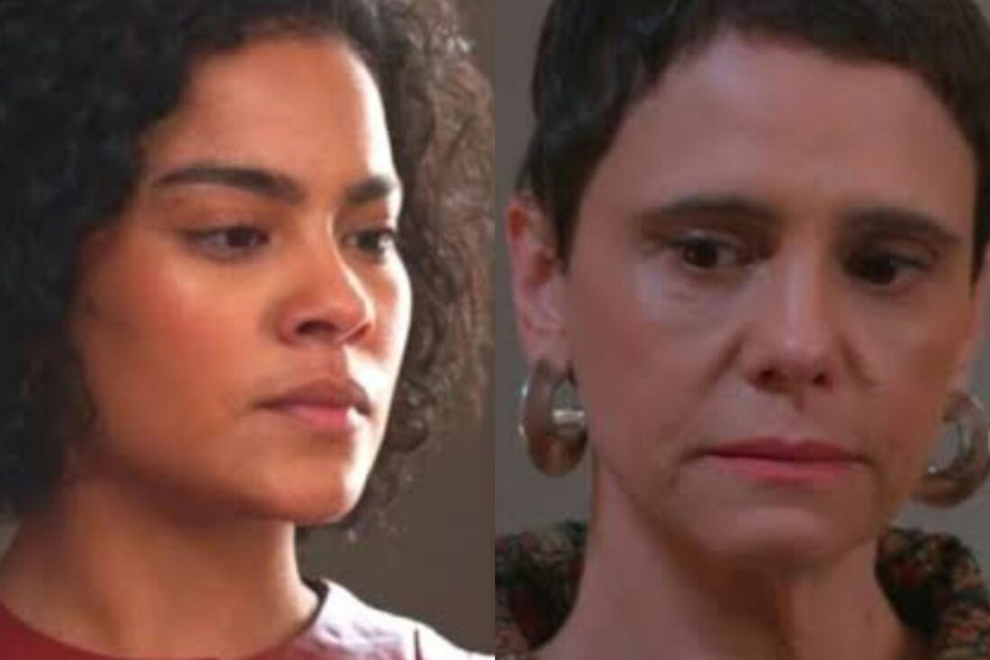 Celina e Maria de Fátima discutindo em cena de Vale Tudo