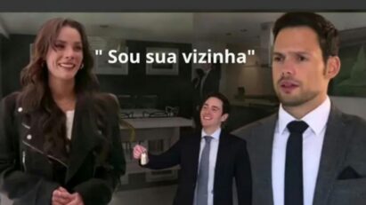 Valéria recebendo a chave de seu novo apartamento em “As Filhas da Senhora Garcia”