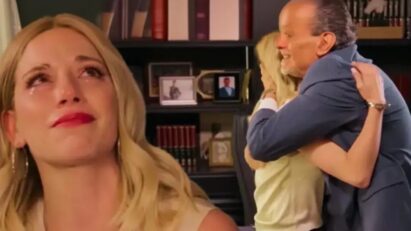 Camila e Luiz em momento de reconciliação no final da novela