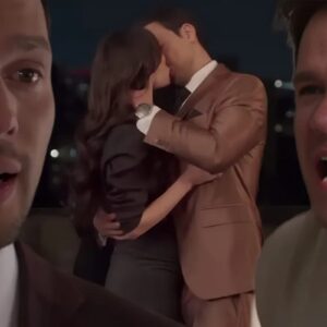 Cena do beijo entre Nicolas e Valéria na novela do SBT