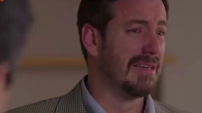 Leonardo furioso após descobrir a traição de Paula em As Filhas da Senhora Garcia